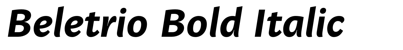 Beletrio Bold Italic